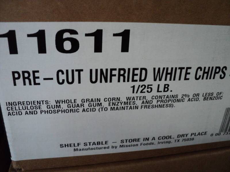 lot 117 image: 1 - 25 lb box of Pre Cut Unfried Wh...