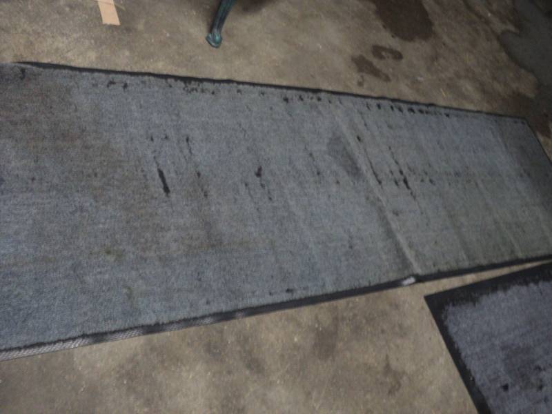 lot 177 image: 2 Rubber Backed Rugs 34 x 118, and ...