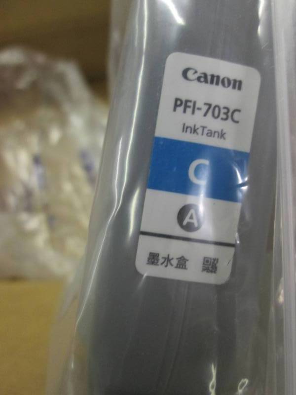 lot 59 image: PFI-703C Ink Cartridge - Canon Comp...