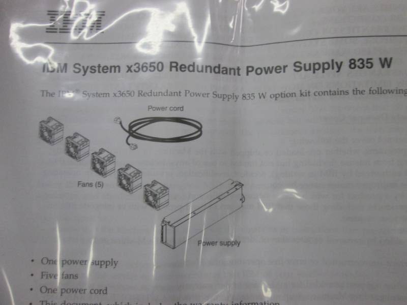 lot 63 image: IBM System x3650 Redundant Power Su...