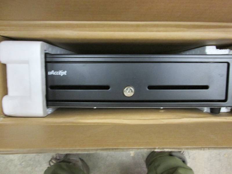 lot 116 image: uAccept Point of  Sale Cash Drawer...