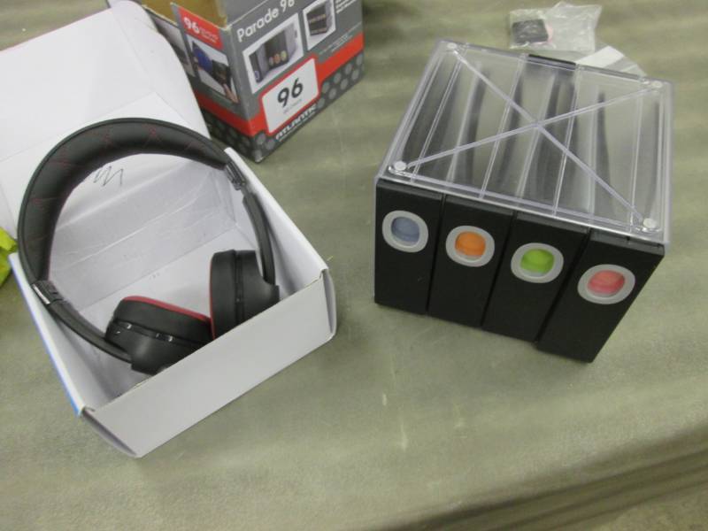 lot 143 image: Kids Headphones, Disc Storage- crac...