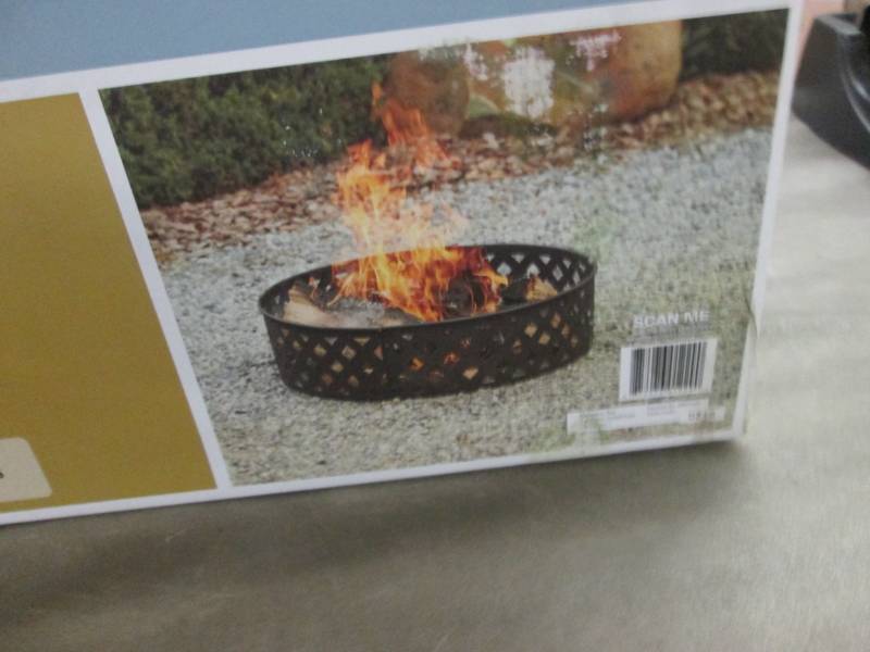 lot 225 image: Hampton Bay 30 inch Steel Fire Pit ...