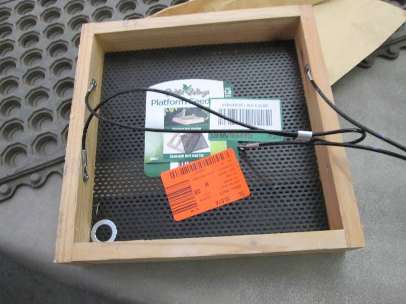 lot 297 image: Platform Bird Feeder open box, one ...