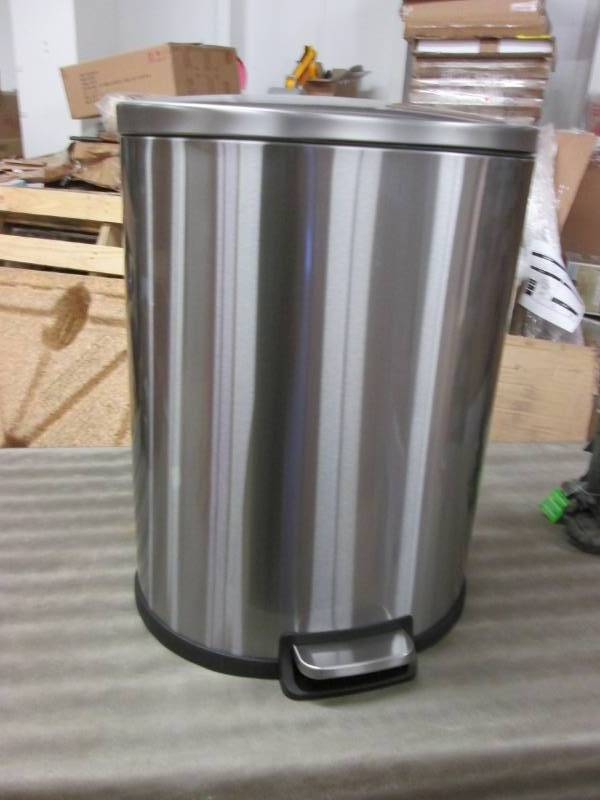lot 298 image: HDX 13 Gal. Stainless Steel Step-On...