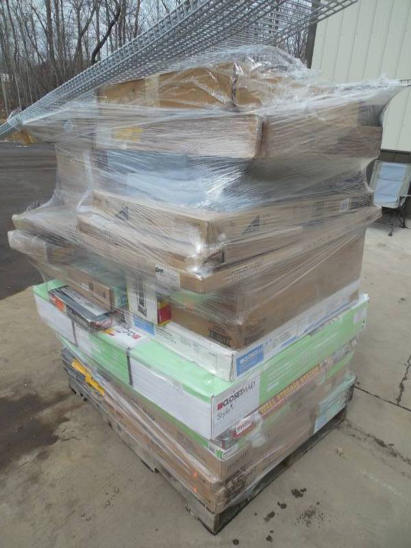PALLET LOT OF GENERAL MERCHANDISE , TOOLS & HARDWARE