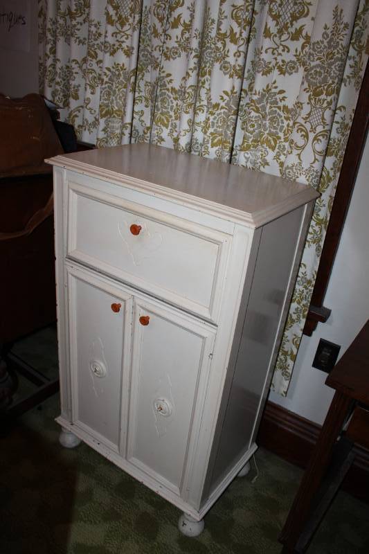 lot 7 image: Wood Dresser with Flip-TopFront and 2-Doors, 2-Shelves