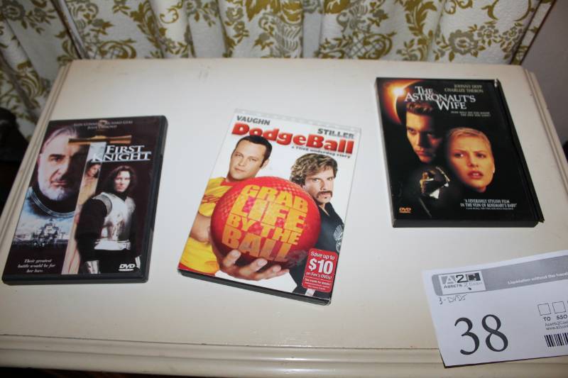 lot 38 image: DVDs - First Knight, Dodgeball, The Astronauts Wife