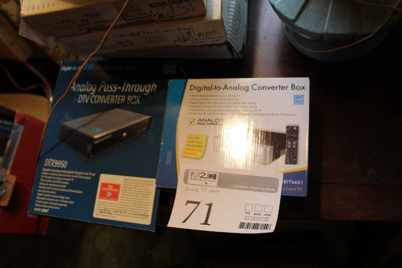 lot 71 image: Digital-to-Analog Converter Box and Analog Pass-Through DTV Converter Box TV Equipment