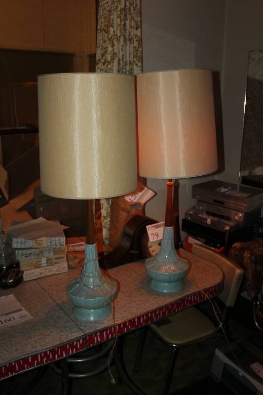 lot 91 image: Table Lamps with Dimmers