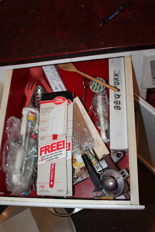 lot 149 image: Cooking Utensils, BBQ Fork, Can Opener, Spoons, Forks, Cheese Cutters, Spatulas, And More