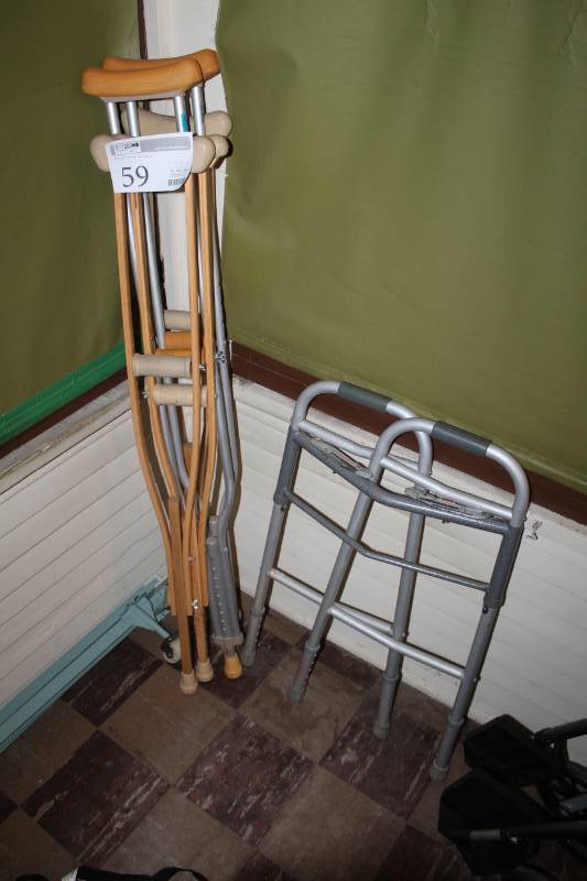 lot 59 image: Medical Crutches and Walker