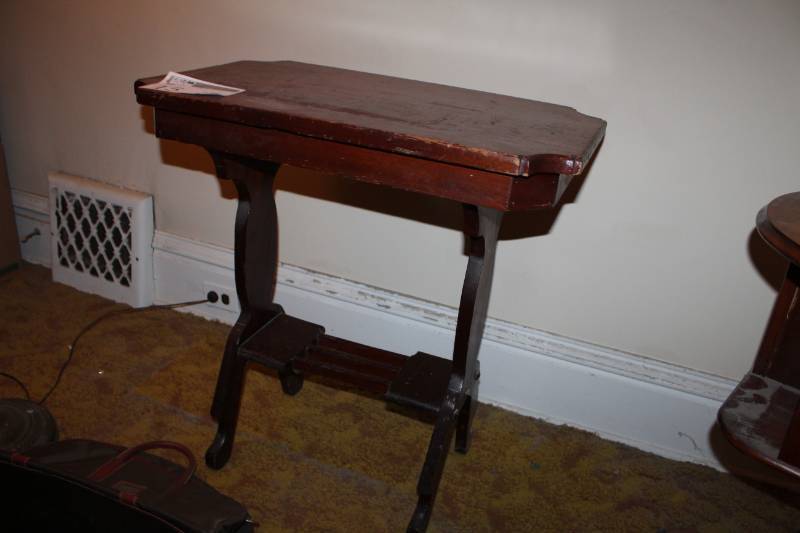 lot 15 image: Wood Side Table