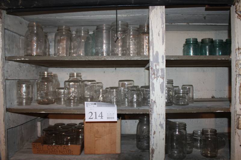 lot 214 image: Atlas,Kerr Mason Jars