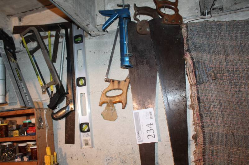 lot 234 image: Hand Saws, C-Clamps