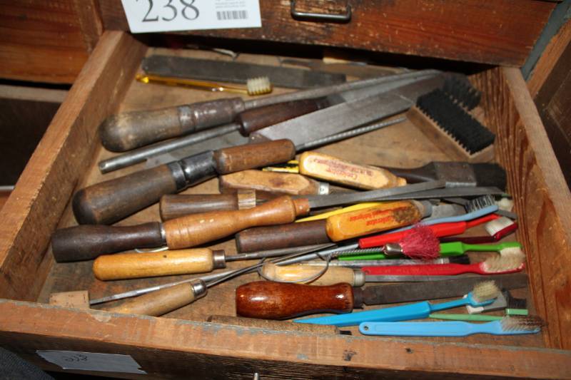 lot 238 image: Socket Sets, Combination Wrenches, Files, Brushes, And More