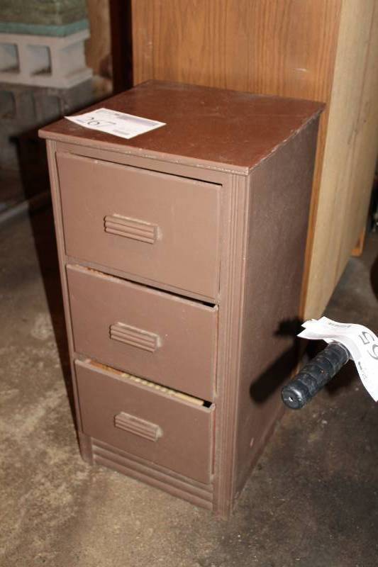 lot 267 image: 3-Drawer File Cabinet