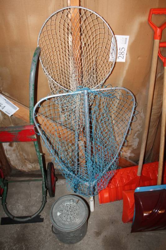 lot 285 image: Fish Nets, Minnow Bucket