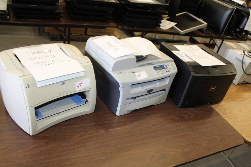 lot 395 image: HP LaserJet 1200 Printer, DCP 7020 Laser Printer, Dell B2360d Printer