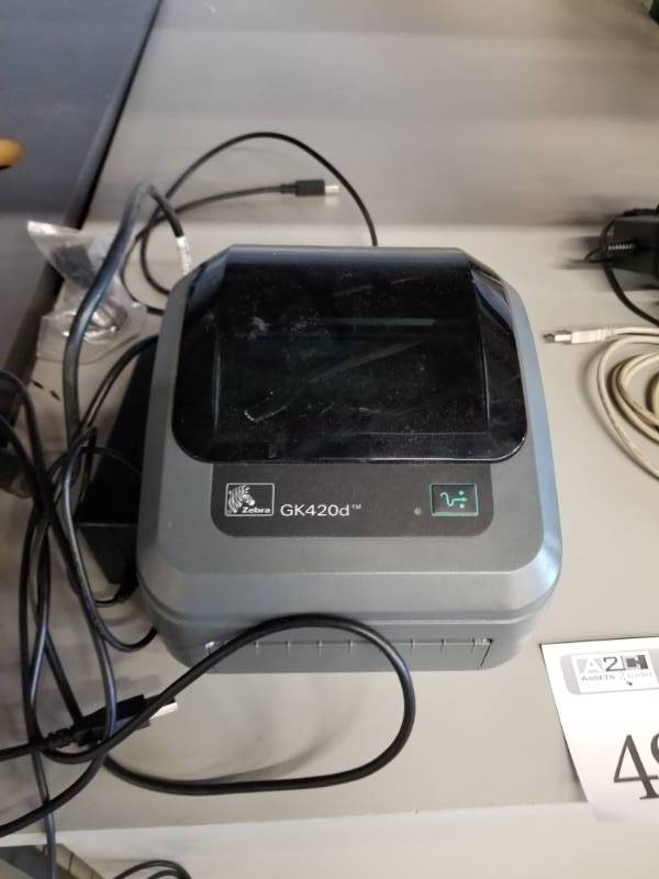 lot 491 image: Zebra GK420d Thermal Label Printer