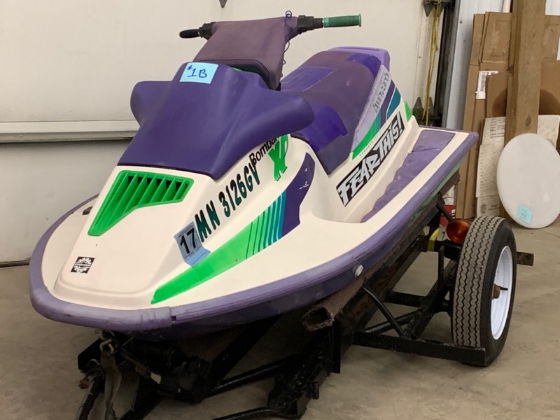 lot 1-B image: 1996 Bombardier Sea-Doo With Trailer