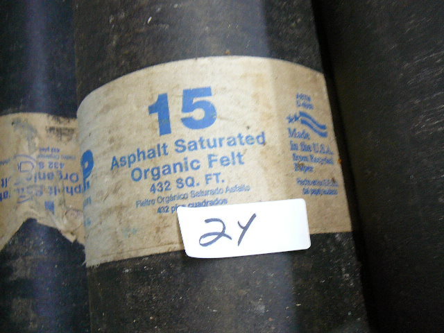 lot 24 image: Asphalt Saturated Organic Felt