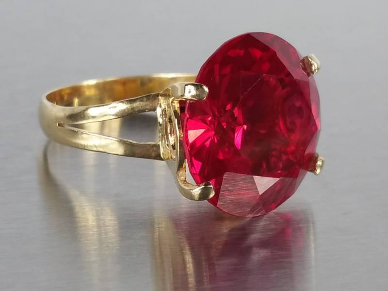 16 Carat Ruby Estate Ring in 14k Gold