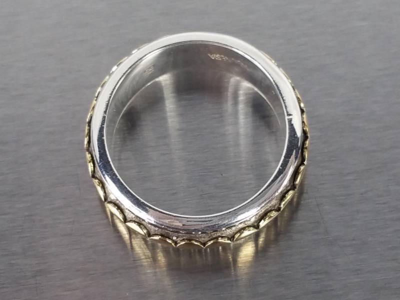 John Hardy Designer Estate Ring in 18k and Sterling Silver