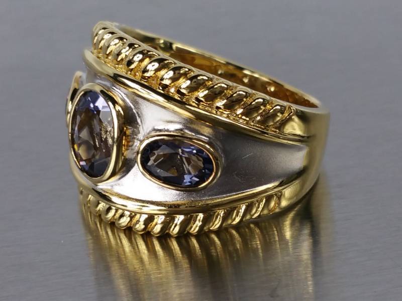 Fantastic Tanzanite Custom Estate Ring