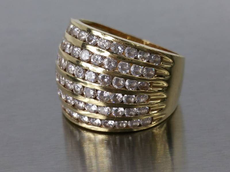 Charming Channel Set Estate Ring in 10k Gold