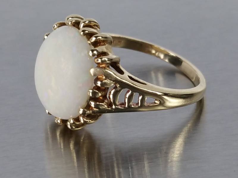 Natural Opal Estate Ring in 10k Gold