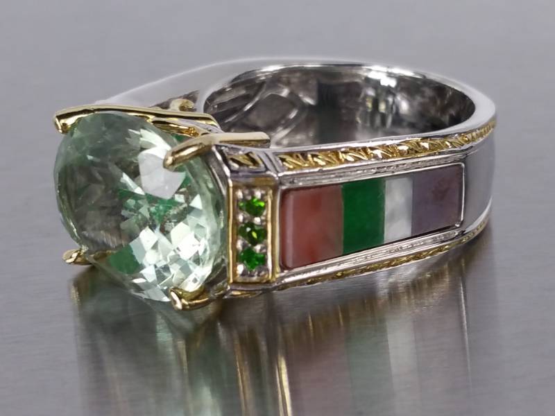 Delightful Green Tourmaline Estate Ring
