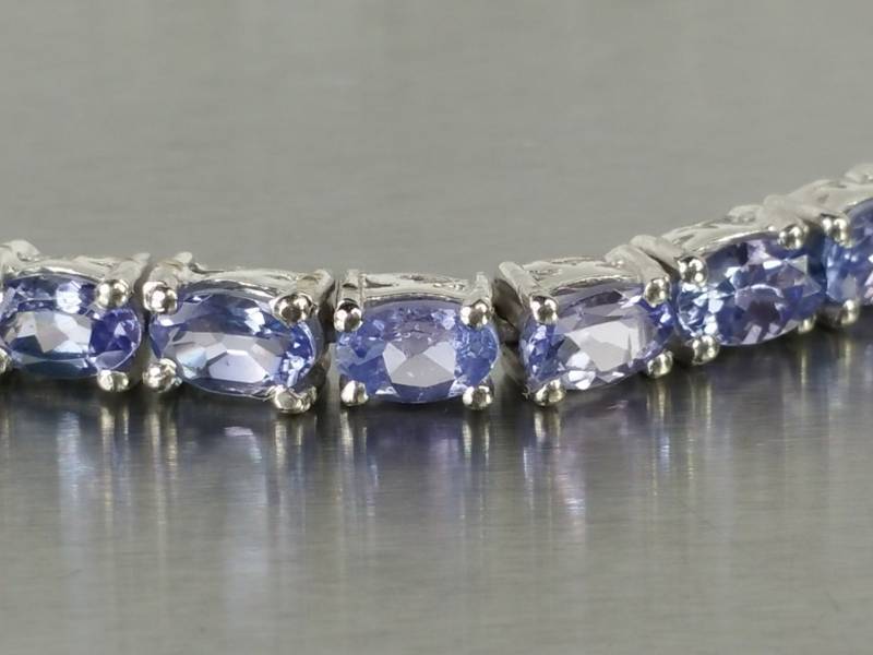 Natural Tanzanite Tennis Bracelet