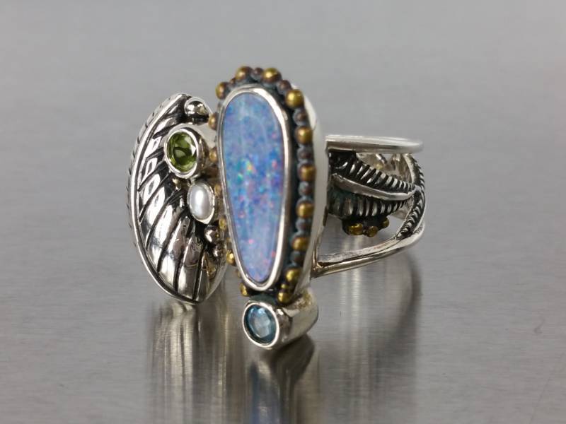 Dazzling Opal Custom Estate Ring
