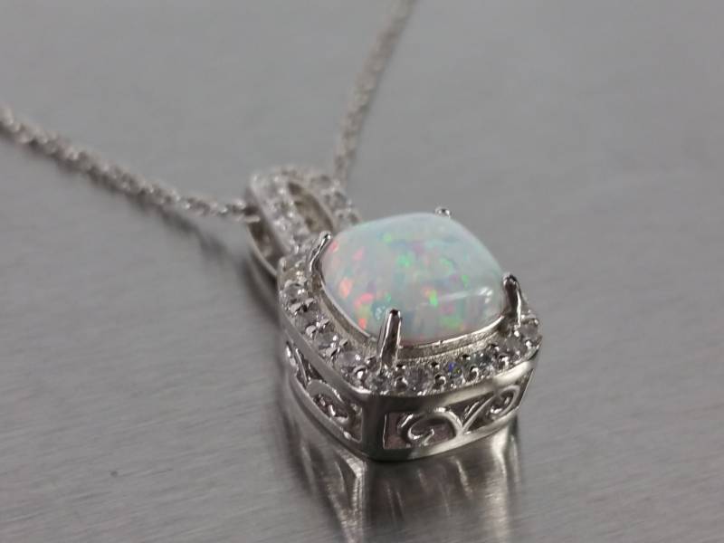 Opal Estate Pendant with Chain