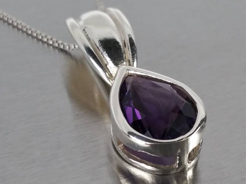 Amethyst Estate Pendant with Chain