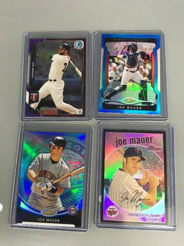 lot 439 image: Four Joe Mauer Numbered Cards