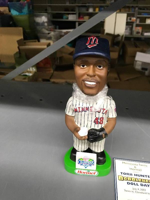 lot 448 image: Torii Hunter Bobblehead - 2003 Stadium Giveaway