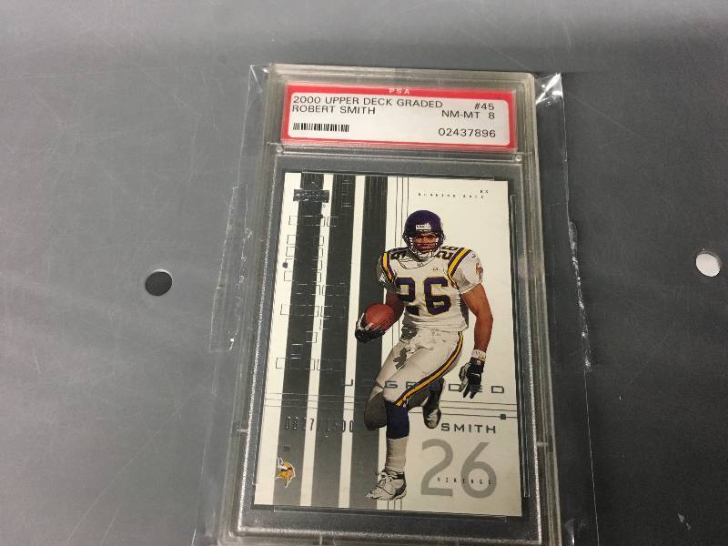 lot 455 image: 2000 Upper Deck Graded Robert Smith Card 8271,500