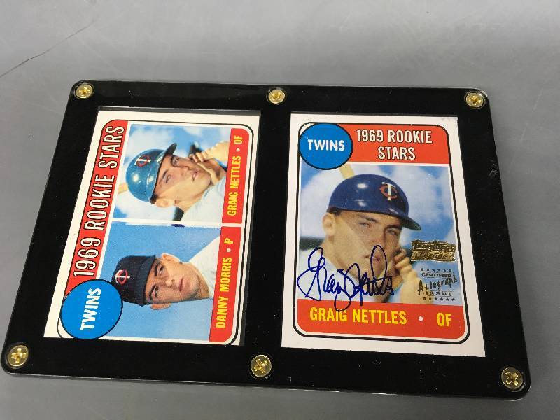 lot 468 image: Graig Nettles Card Plaque - Rookie Card & Certified Autographed Card