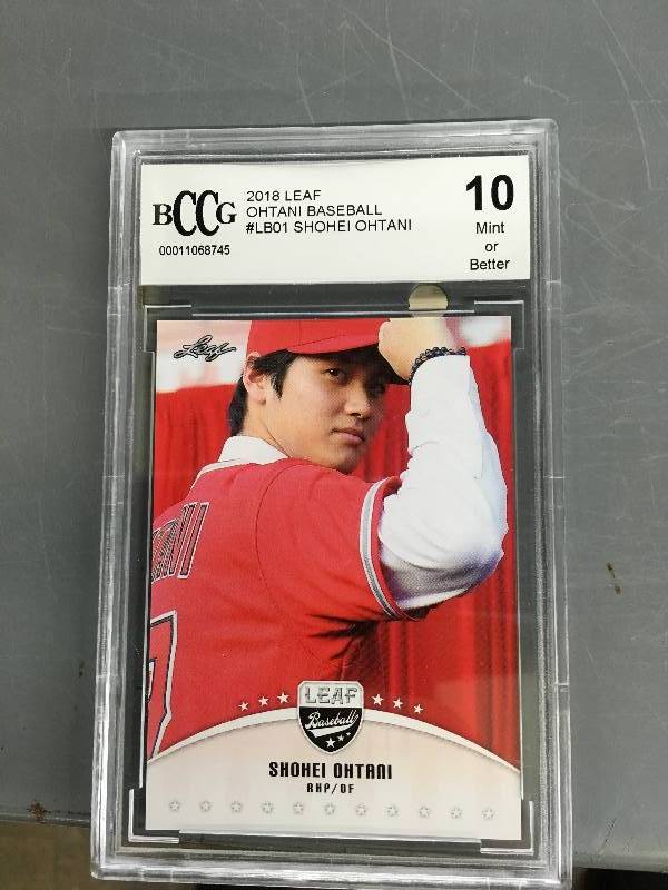 lot 474 image: 2018 Leaf Shohei Ohtani Rookie 10 Mint Card