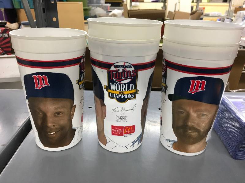 lot 482 image: 5 1987 Minnesota Twins World Champions Cups