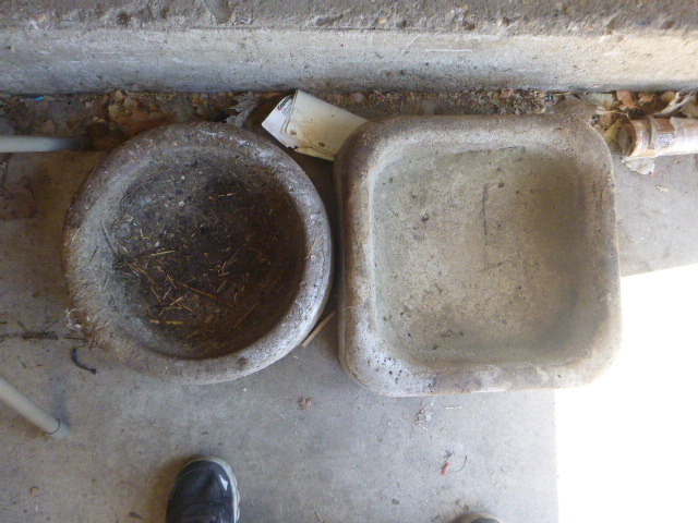 lot 74 image: 2 Cement Hog Feeders