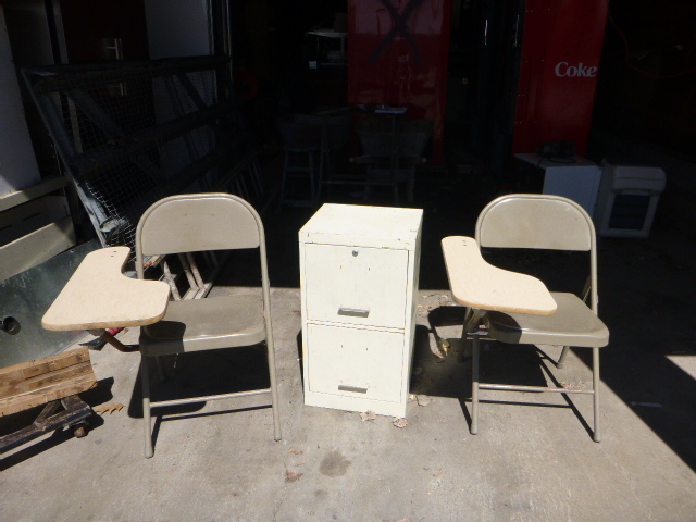 lot 75 image: 2 Folding School Desks