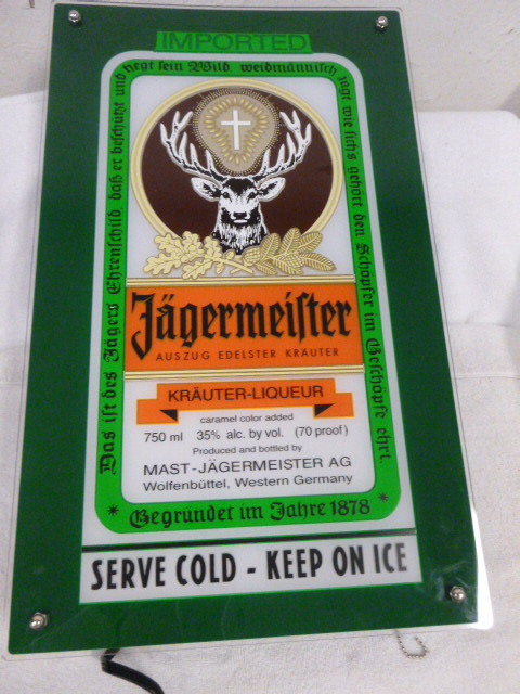 lot 9 image: NEW Jagermeister Lighted Sign