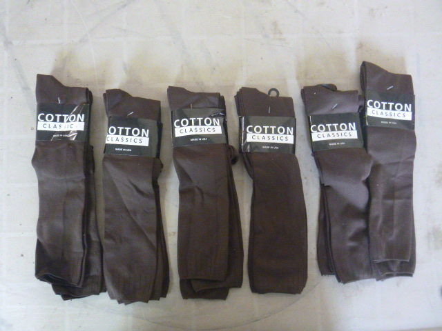 lot 31 image: 12 Pair of Brown Cotton Classics Socks