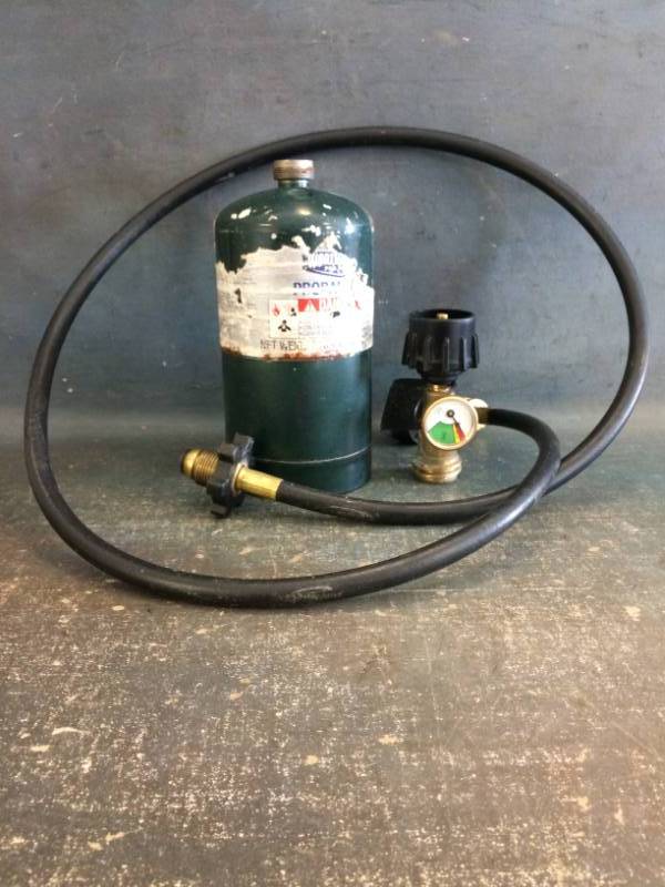 lot 22 image: Propane Tank, Adapter and Hose