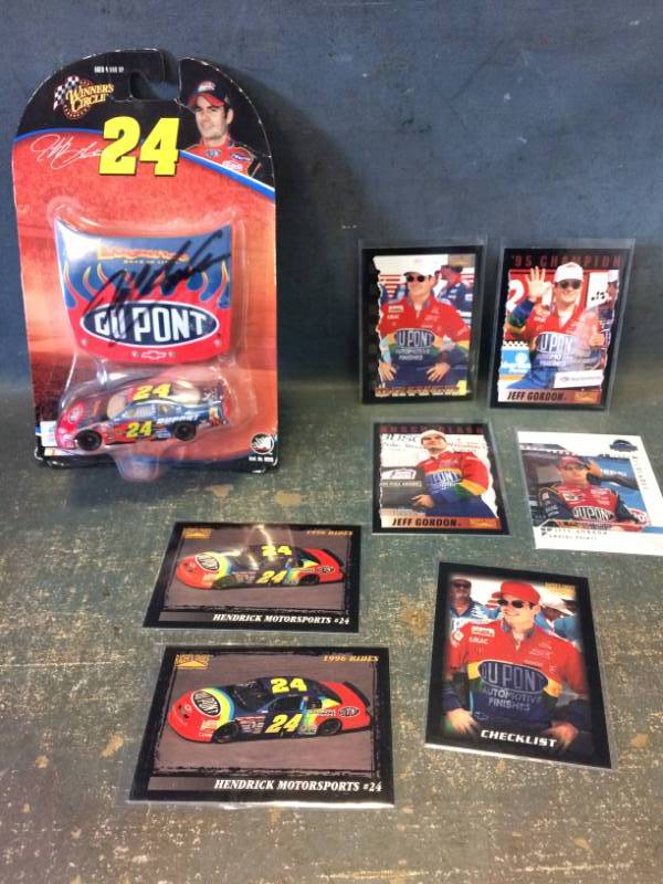 lot 25 image: Autographed Diecast Metal Jeff Gordon Car, 16 scale and MORE