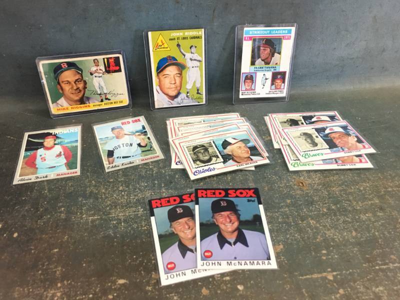 lot 57 image: Vintage Baseball Coaches & League Leaders Cards