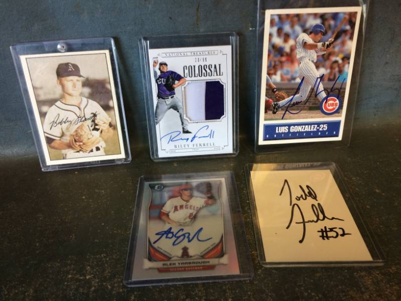 lot 75 image: Autographed Baseball Cards with Vintage Bobby Shantz & Jersey Card